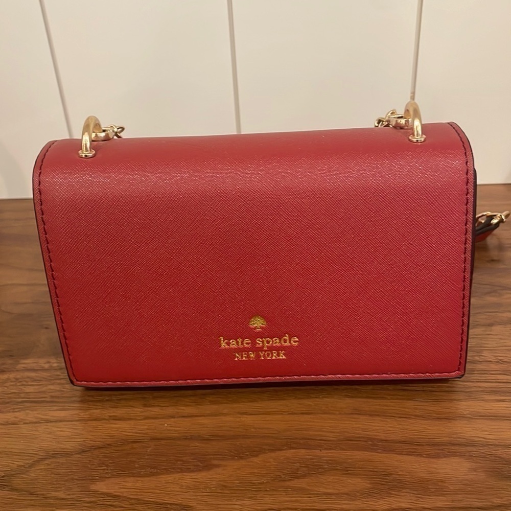 Kate Spade Red Leather Flap Convertible Crossbody—BEAUTIFUL!! Gold Hardware—NWOT